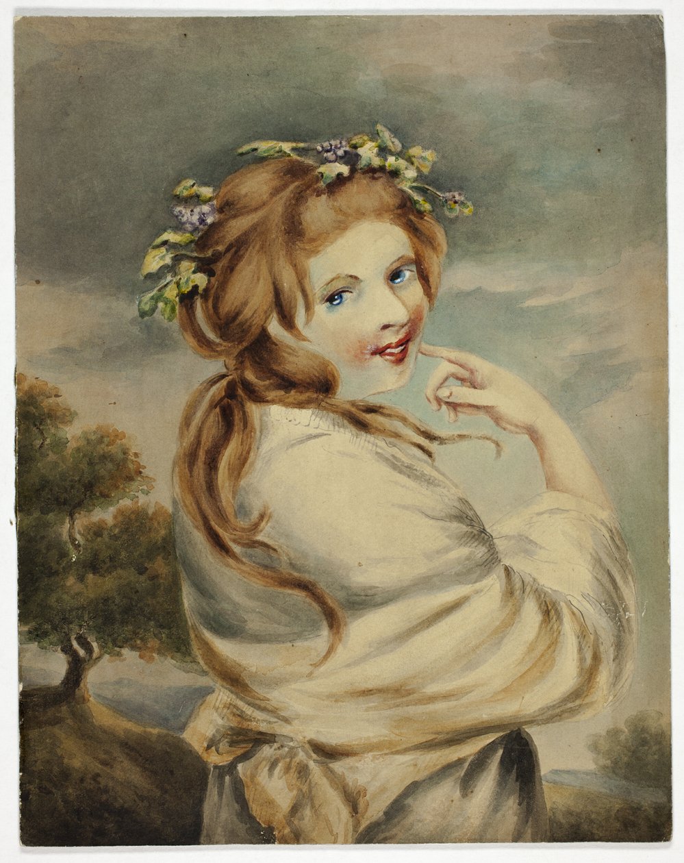 Lady Hamilton som naturen av George Romney