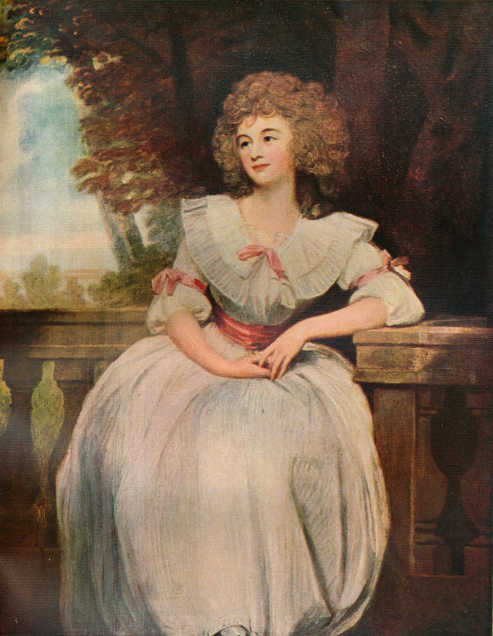 Mrs Mark Currie, 1789. av George Romney