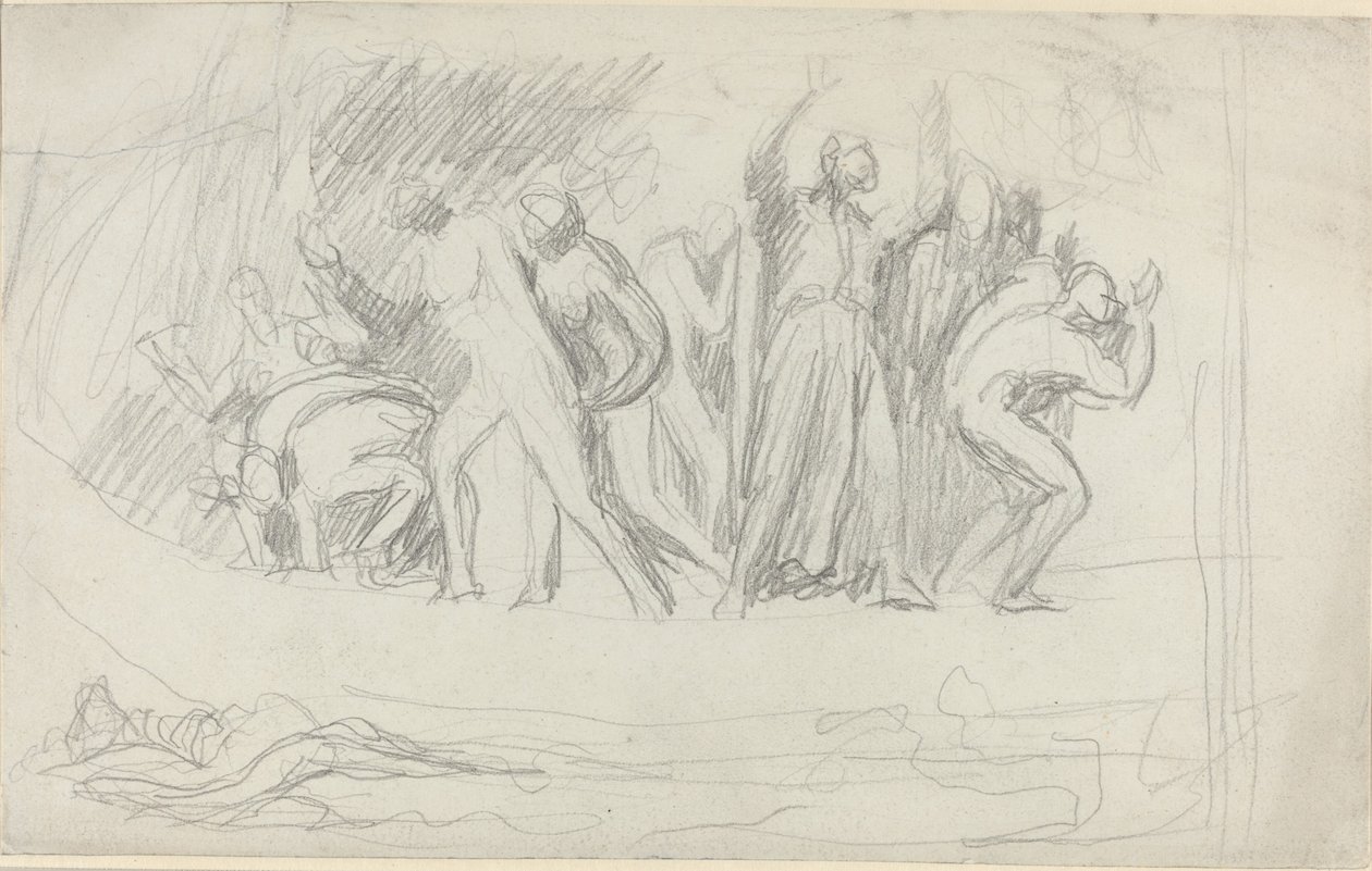 Studie for "The Deluge" av George Romney