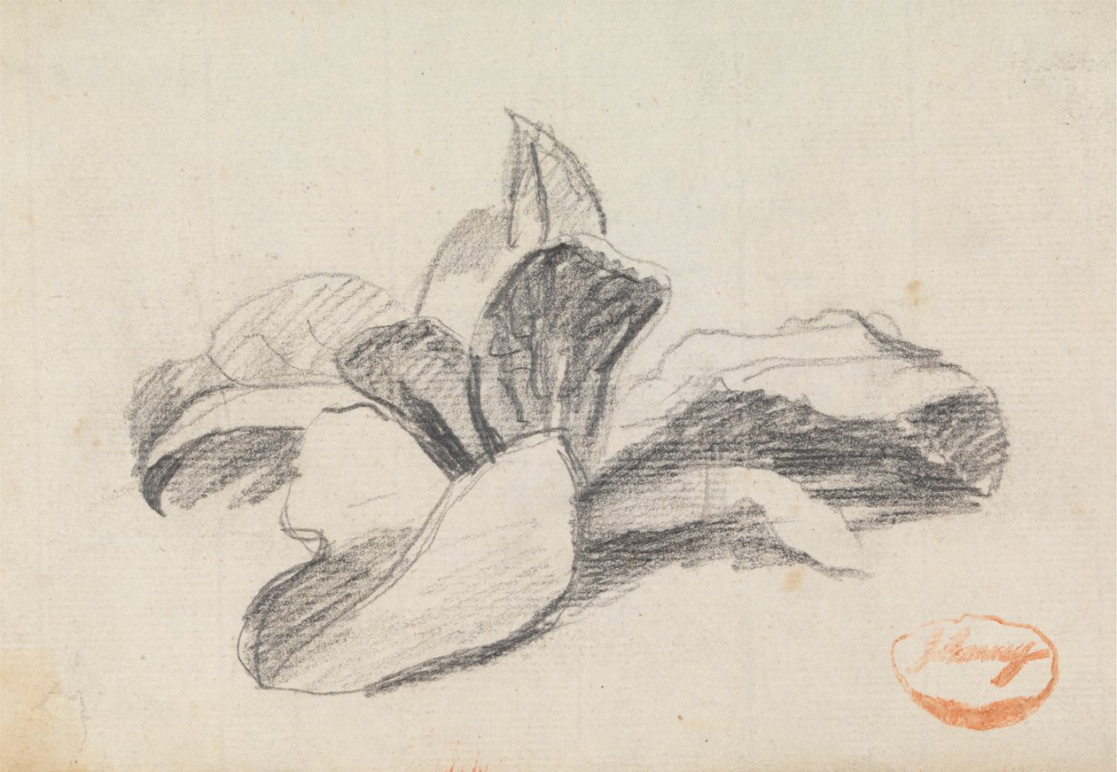 Studie av blader 2 av George Romney