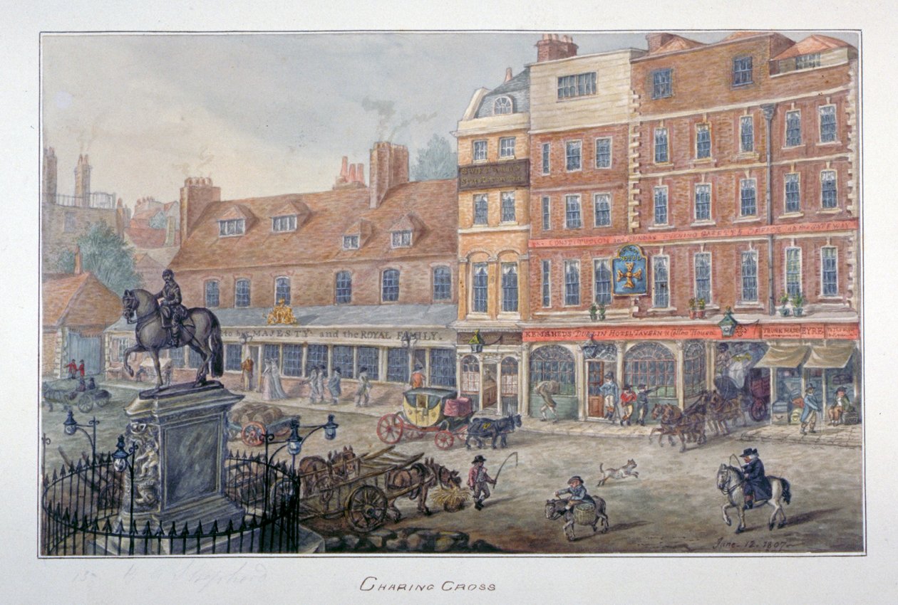 Charing Cross, Westminster, London, 1807 av George Shepherd