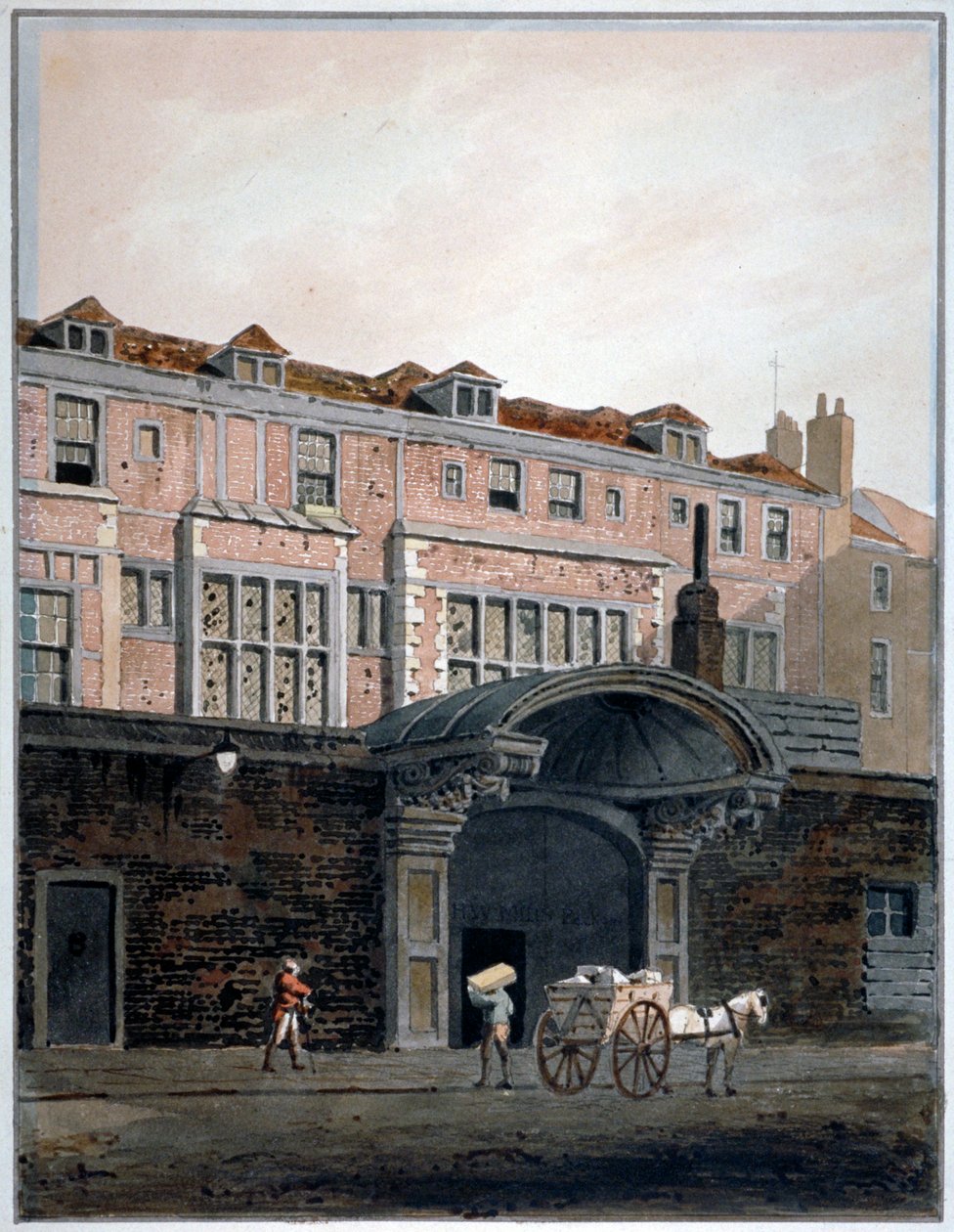 Gateway of Winchester Place, London, 1820. av George Shepherd