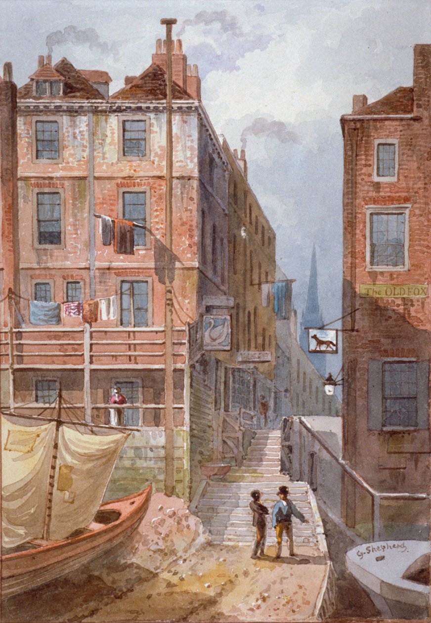 Hungerford Stairs, Westminster, London, c1815 av George Shepherd