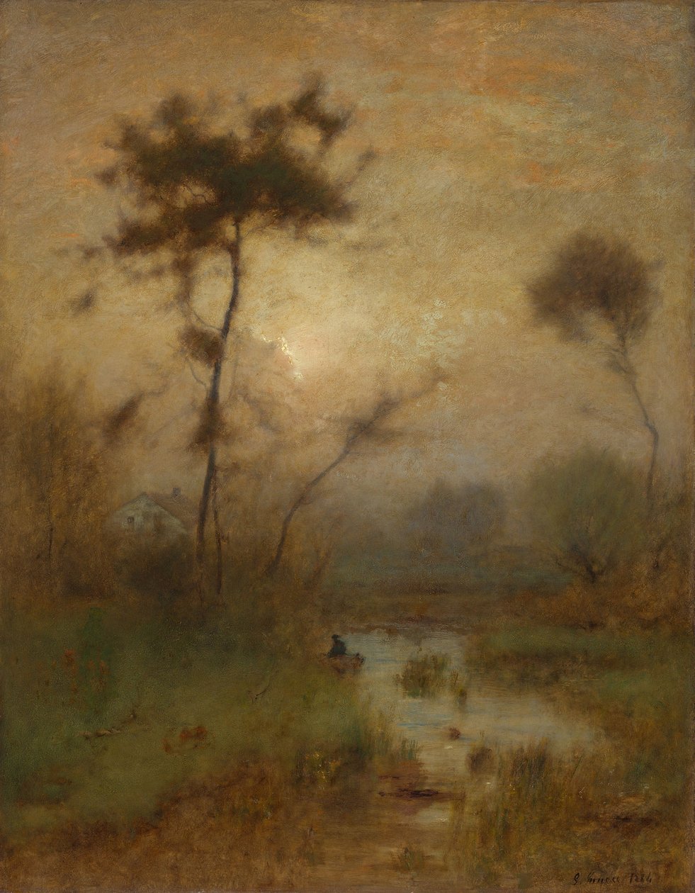 En sølvmorgen av George Snr. Inness