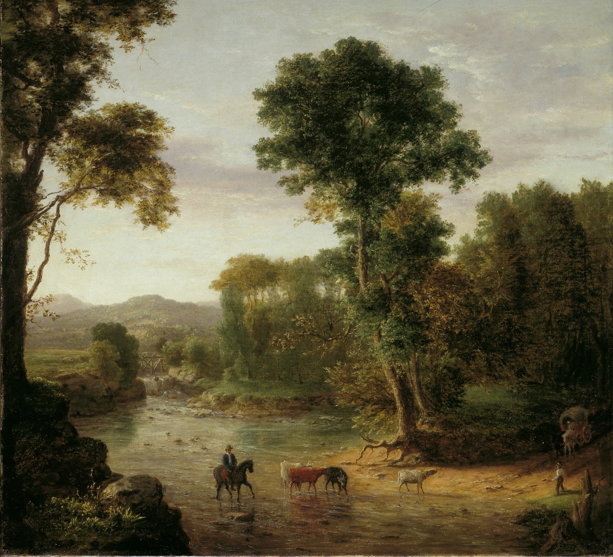 Krysser Forden av George Snr. Inness