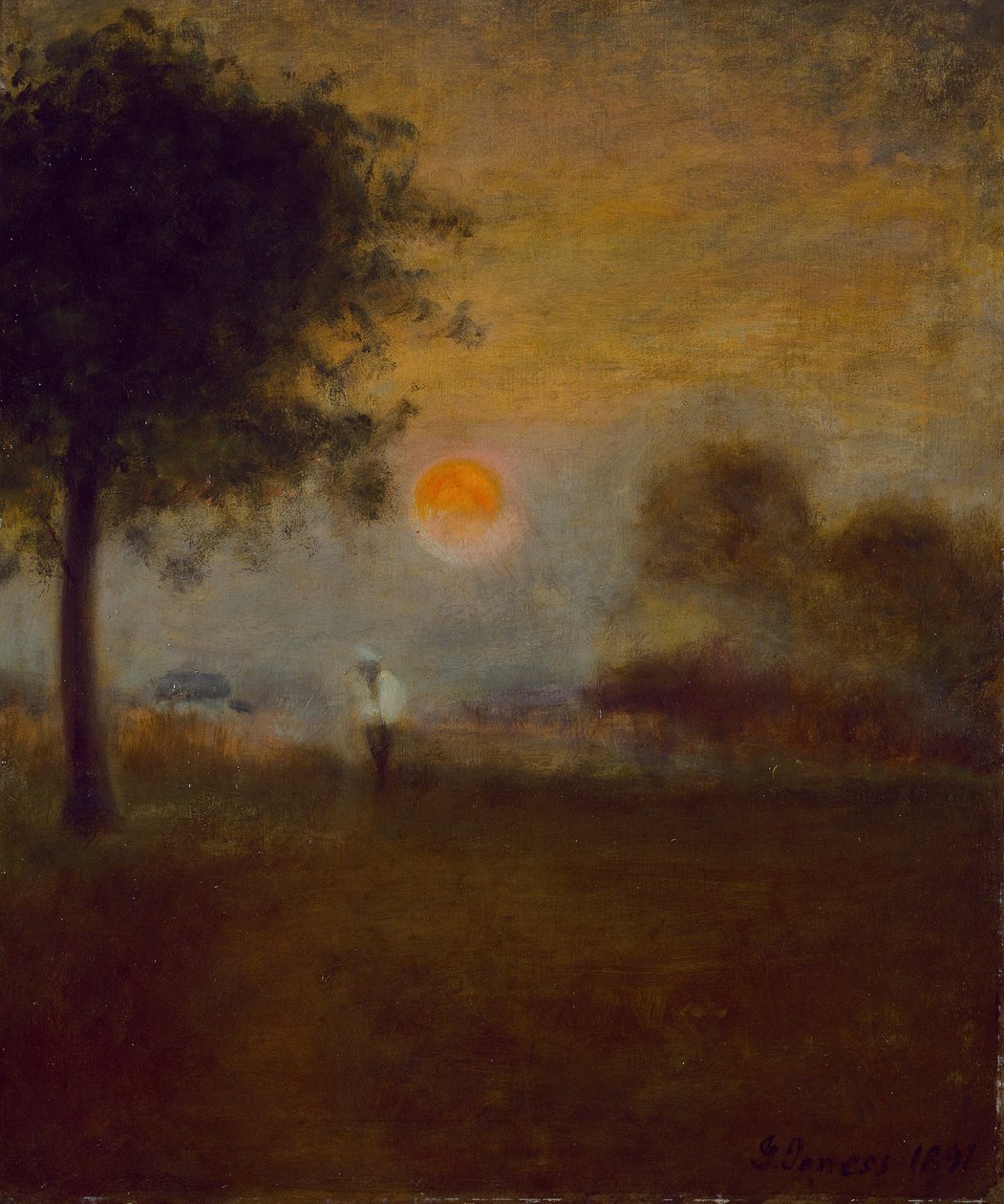 Måneoppgang, 1891 av George Snr. Inness