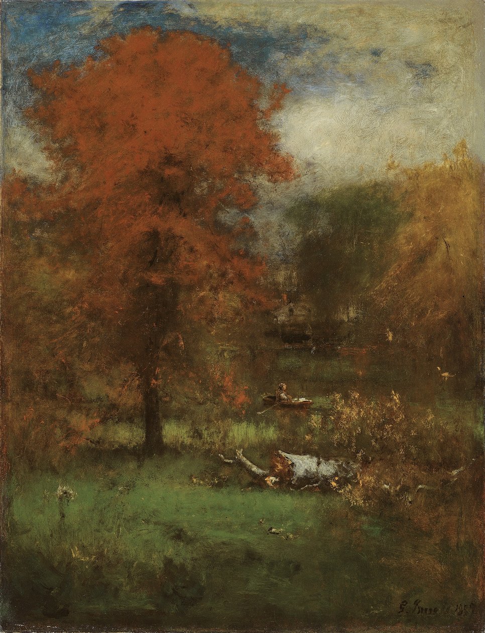 The Mill Pond, 1889 av George Snr. Inness