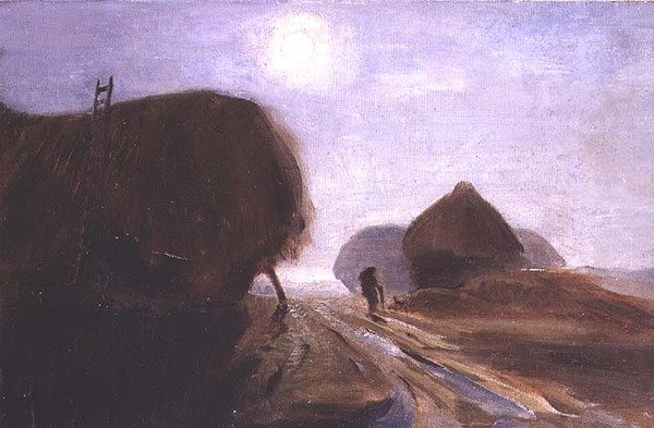 Hayricks i måneskinnet av George Soper