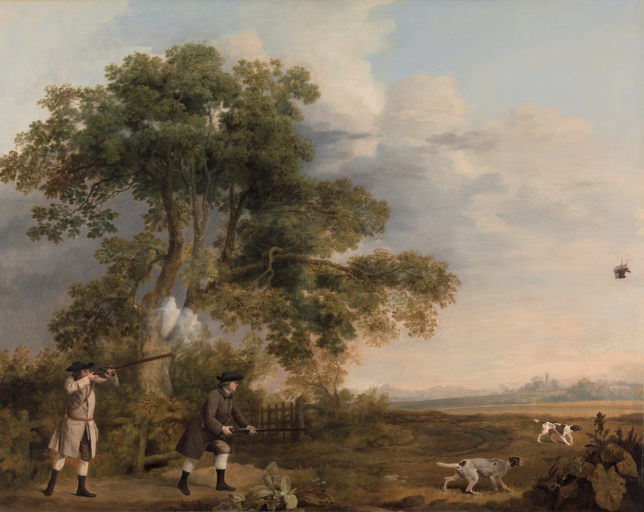 Two Gentlemen Shooting, ca. 1769. av George Stubbs