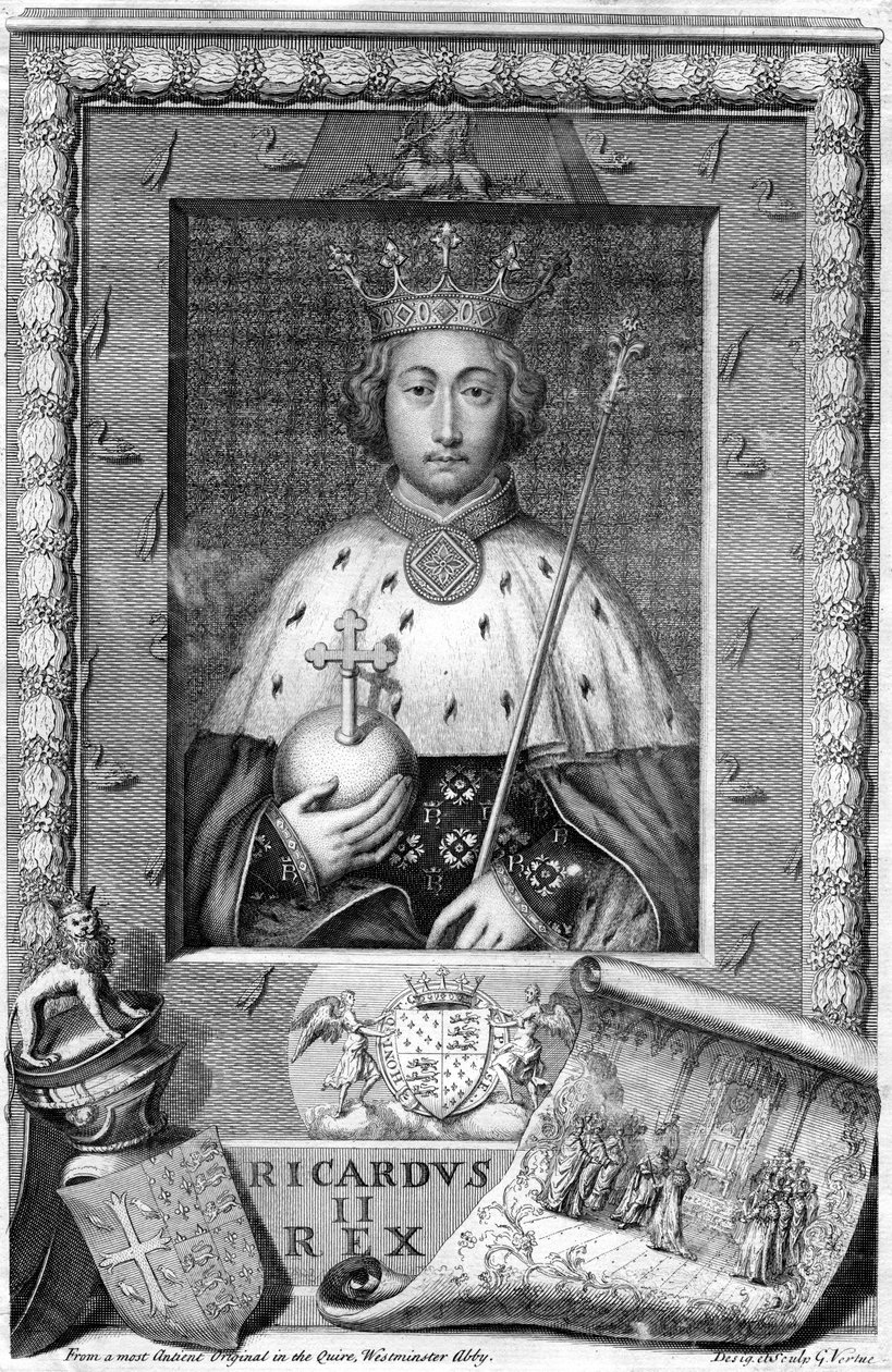 Richard II, konge av England. av George Vertue