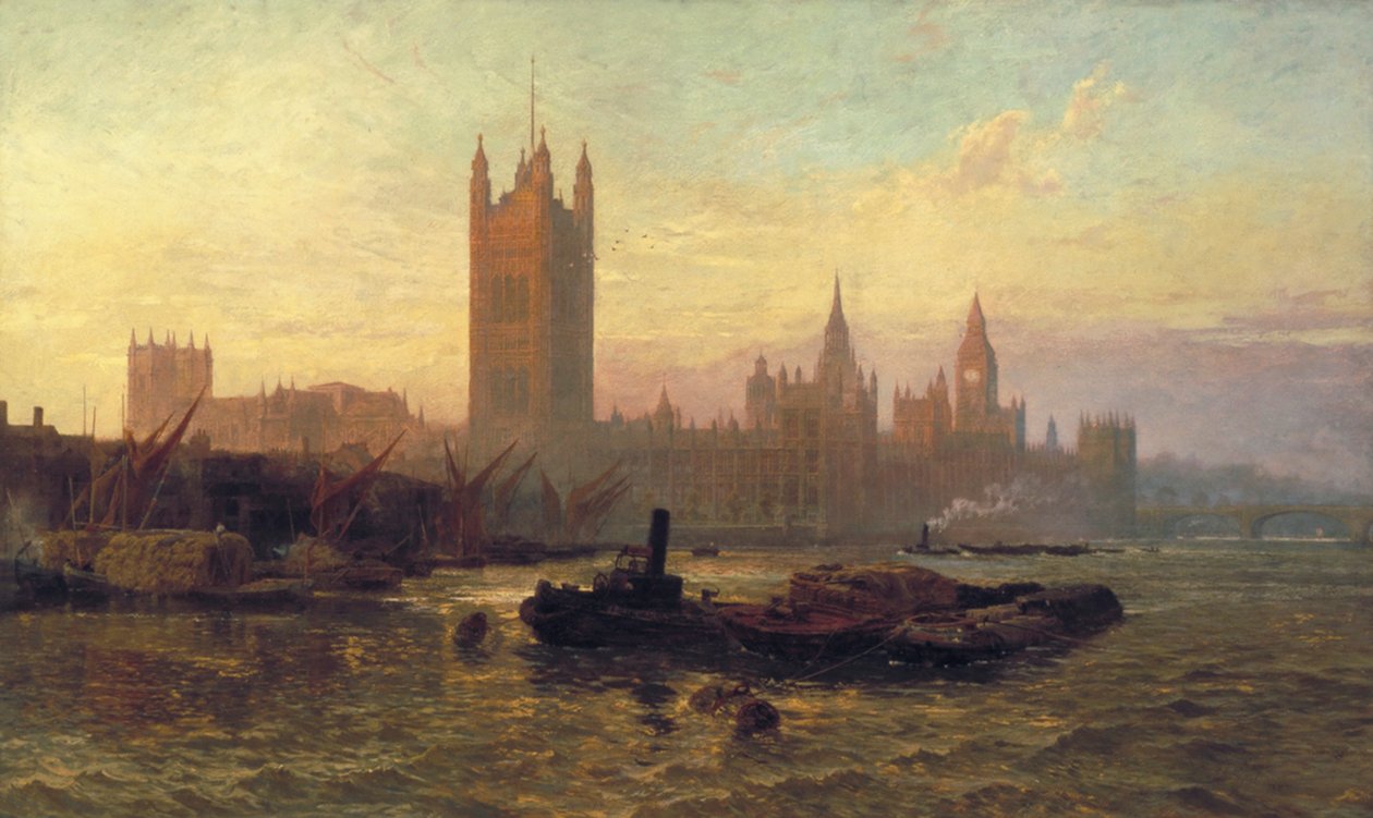 'The Palace of Westminster', 1892 av George Vicat Cole