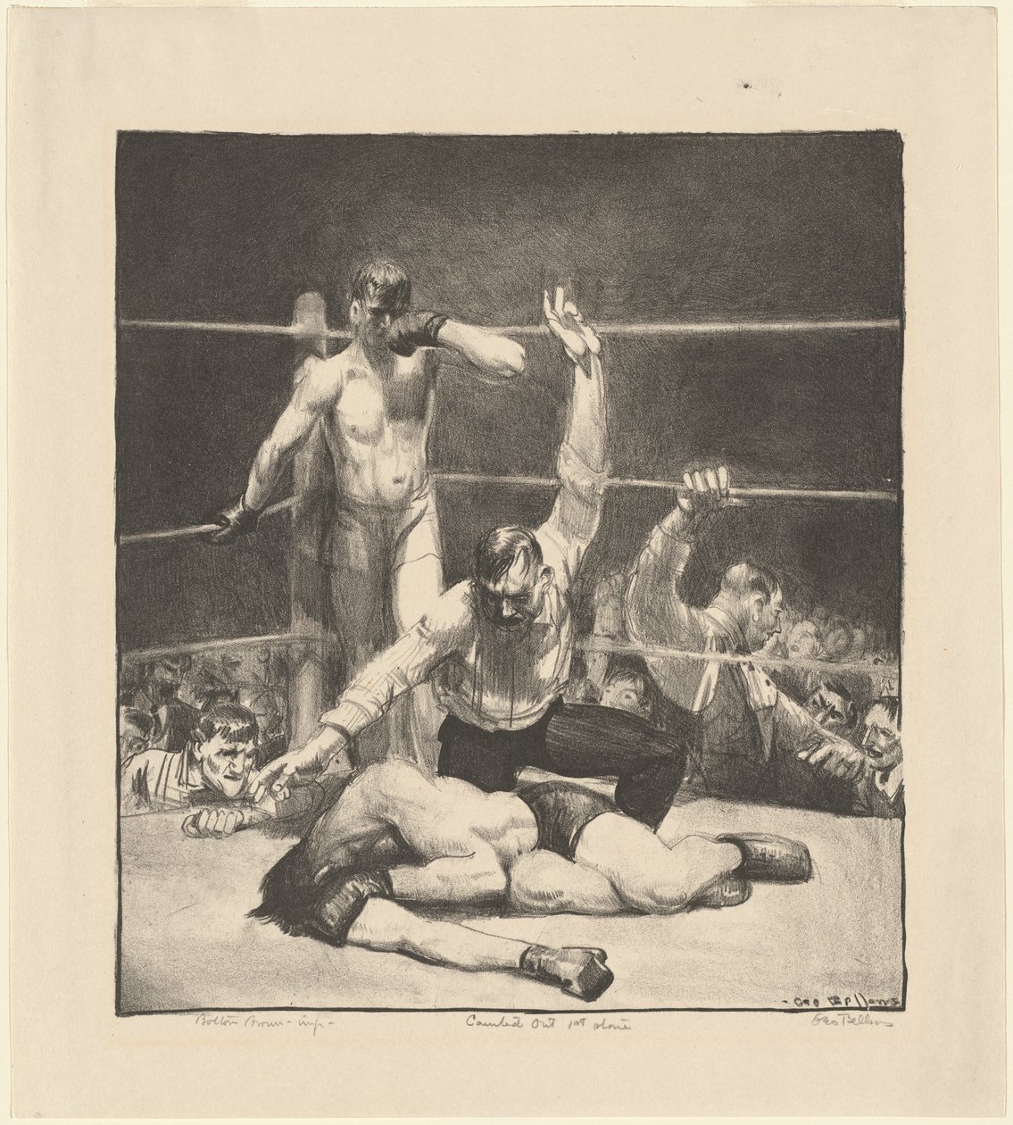Uttelling, første stein, 1921. av George Wesley Bellows