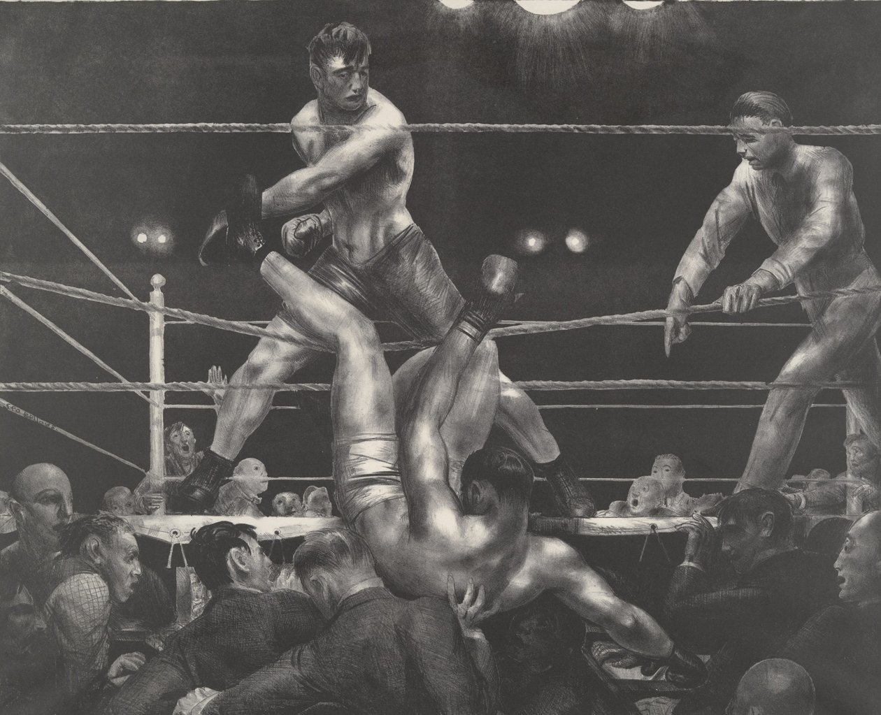 Dempsey og Firpo av George Wesley Bellows