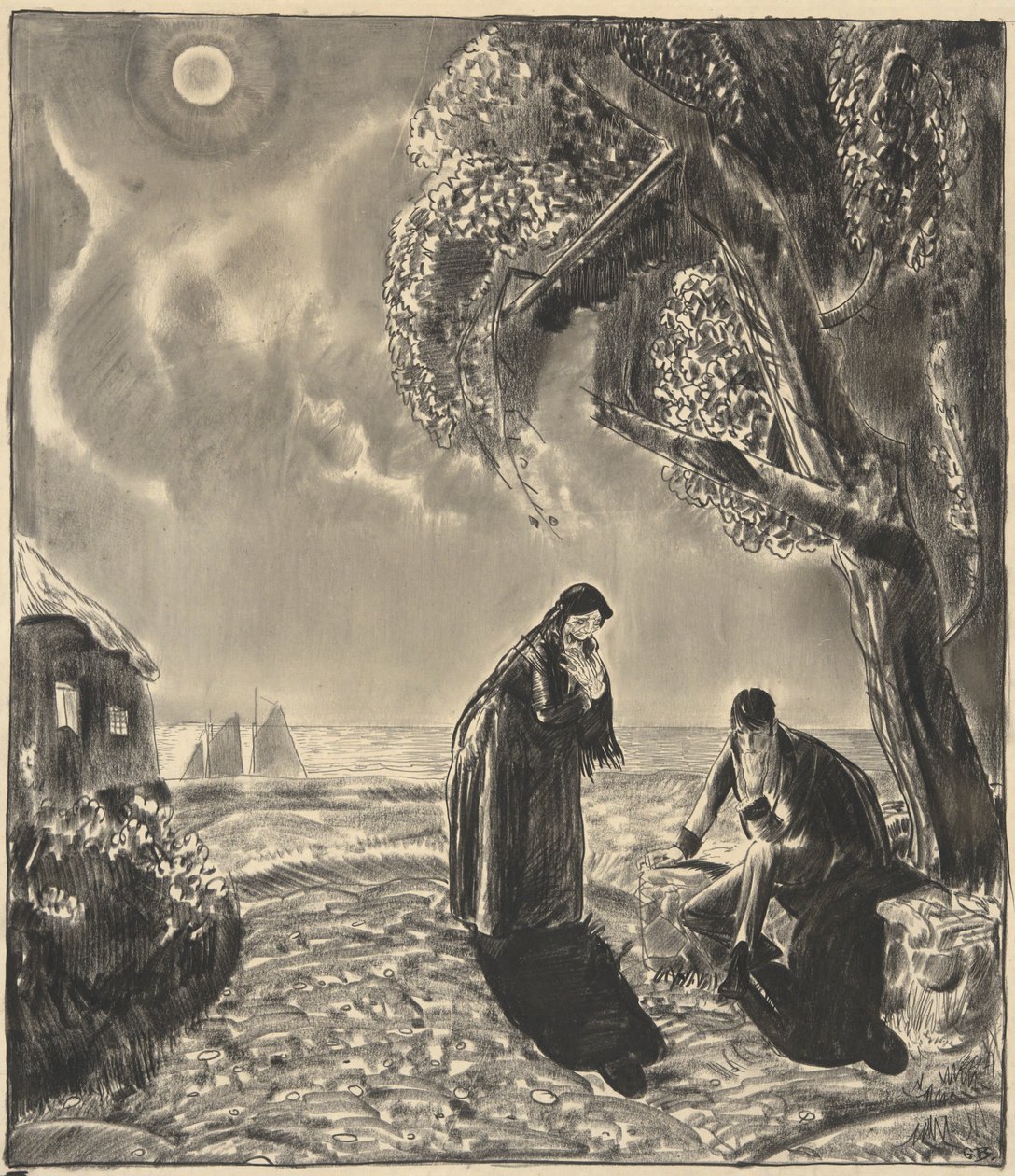 Figurer i måneskinn av George Wesley Bellows