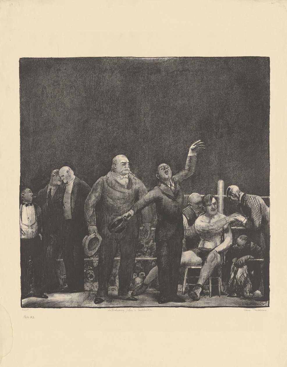 Vi introduserer John L. Sullivan, 1916. av George Wesley Bellows