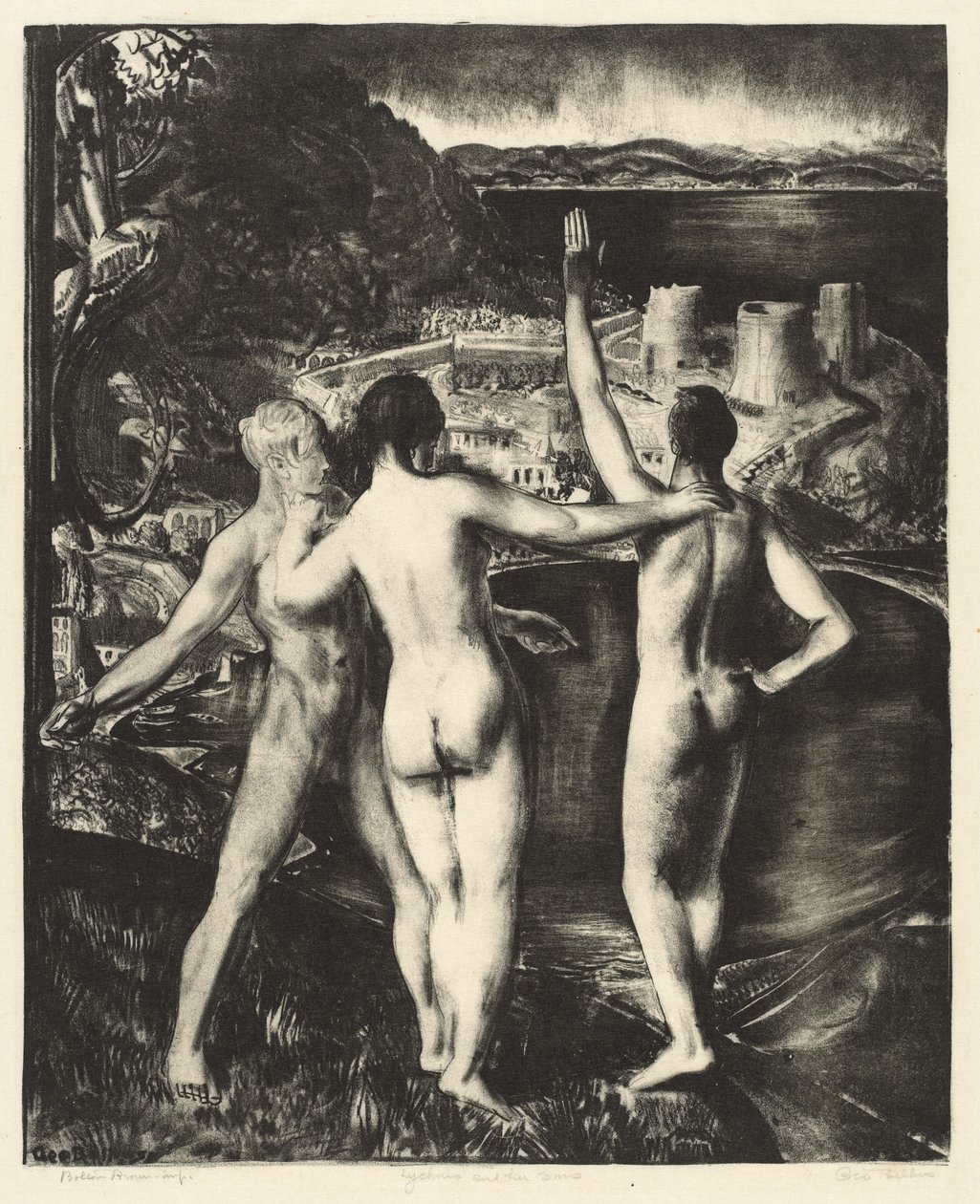 Lychnis og hennes sønner, 1923. av George Wesley Bellows