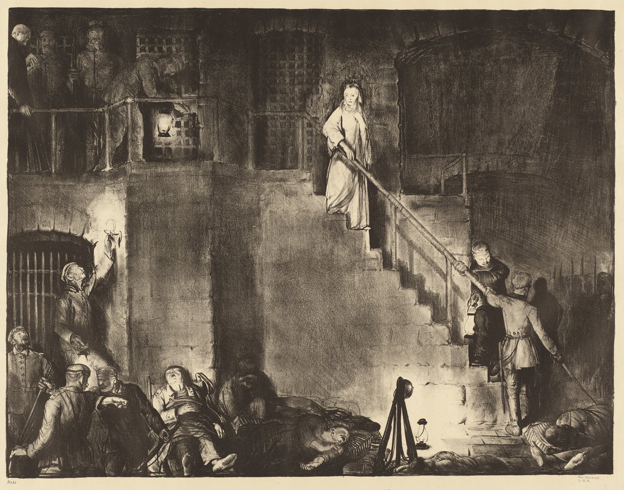 Mordet på Edith Cavell, 1918. av George Wesley Bellows