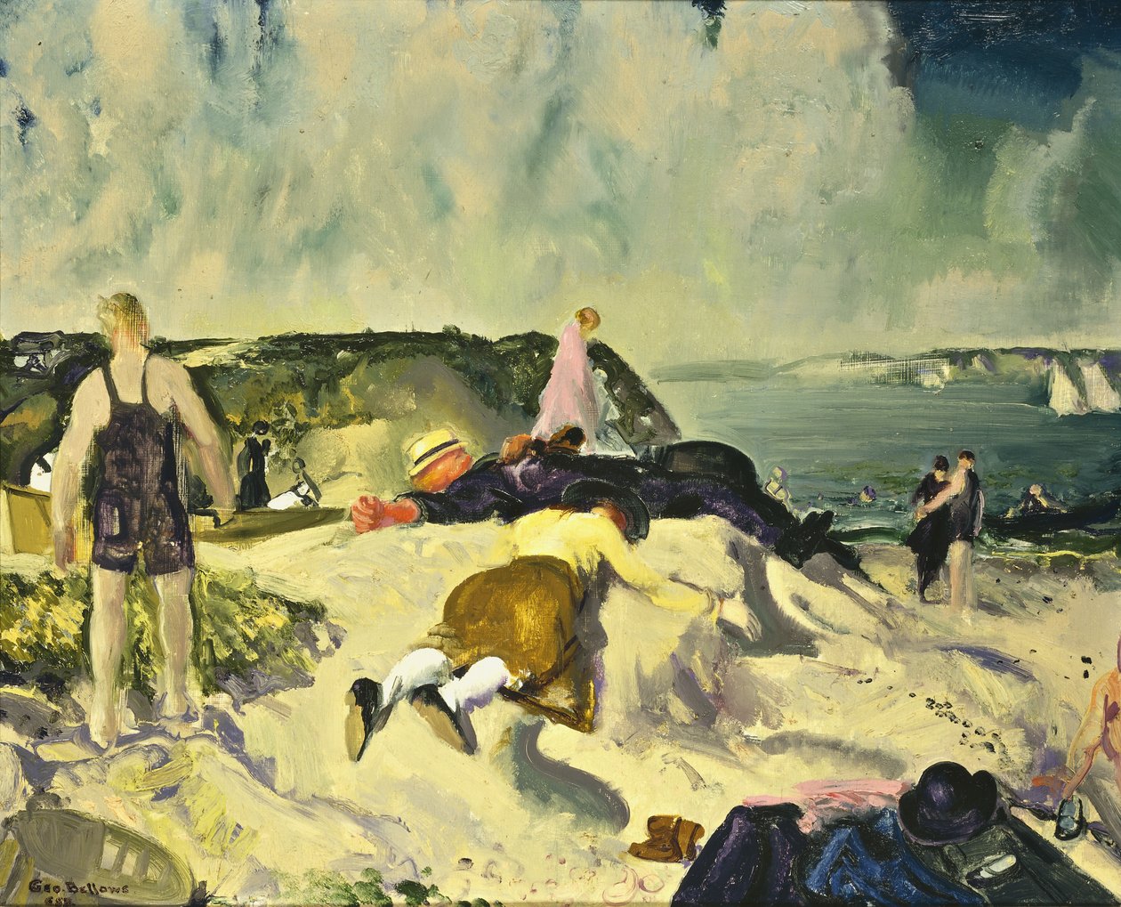The Beach, Newport, ca. 1919 av George Wesley Bellows