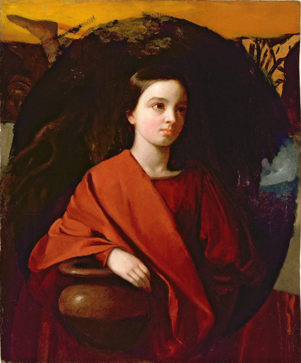 Rebecca (olje på papp) av George Whiting Flagg