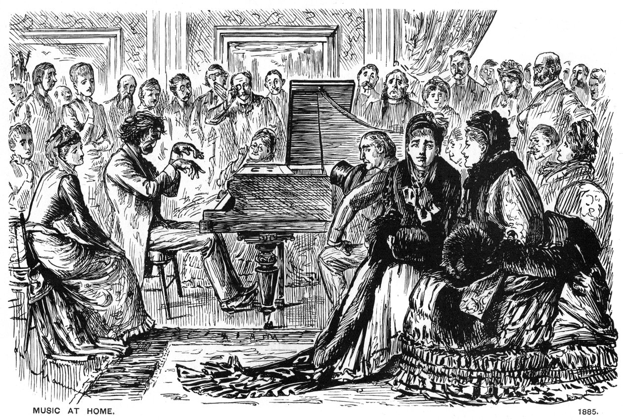 Musikk hjemme, 1885 1891. av George du Maurier