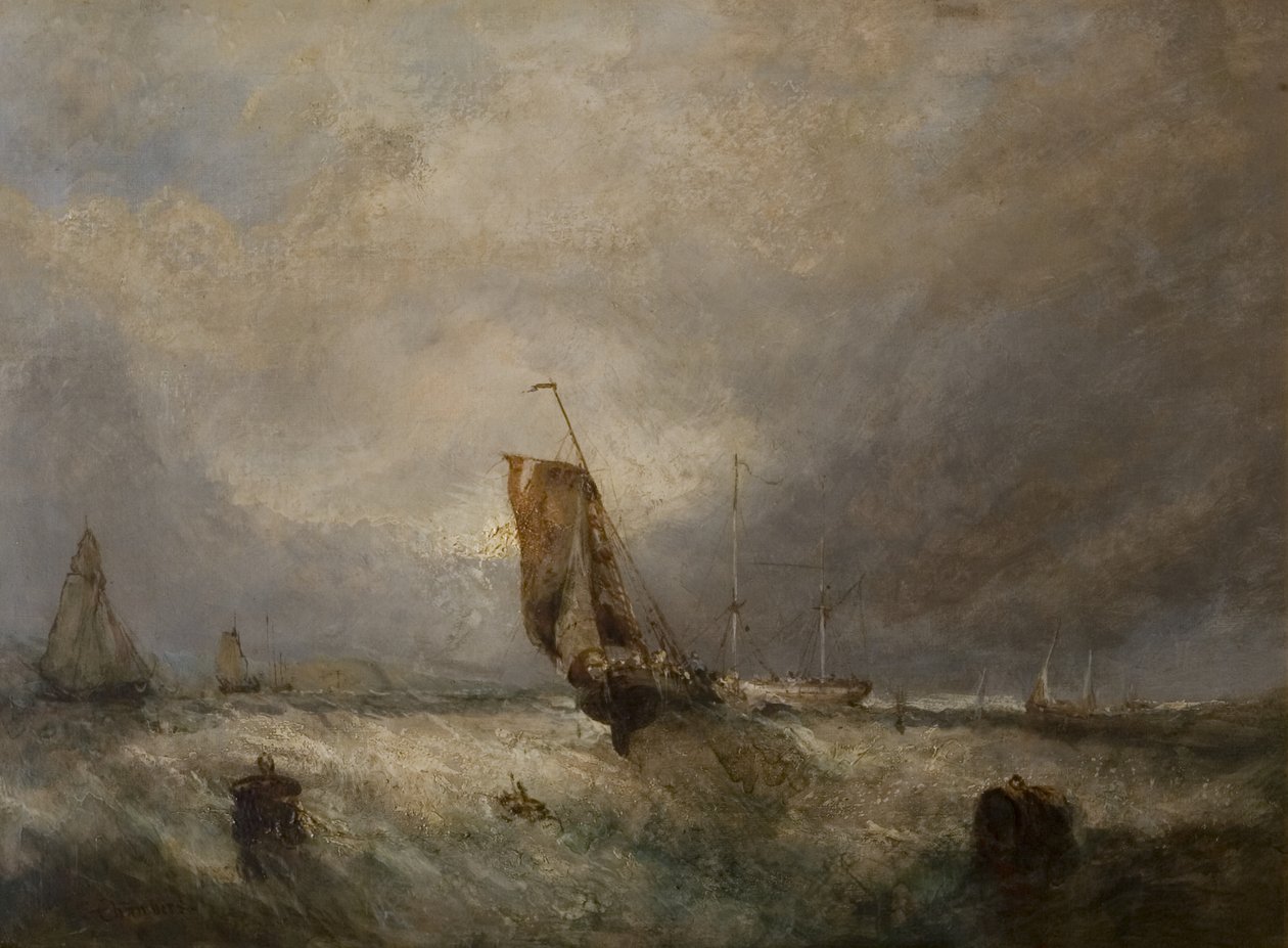 Seascape, ca. 1840 av George the Elder after Chambers