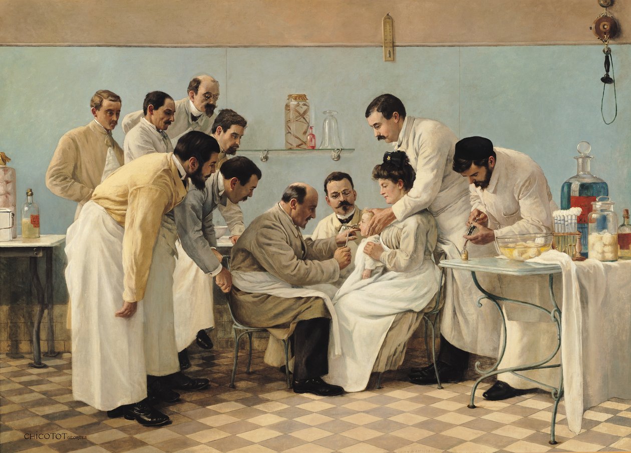 Innsetting av et rør av Georges Chicotot