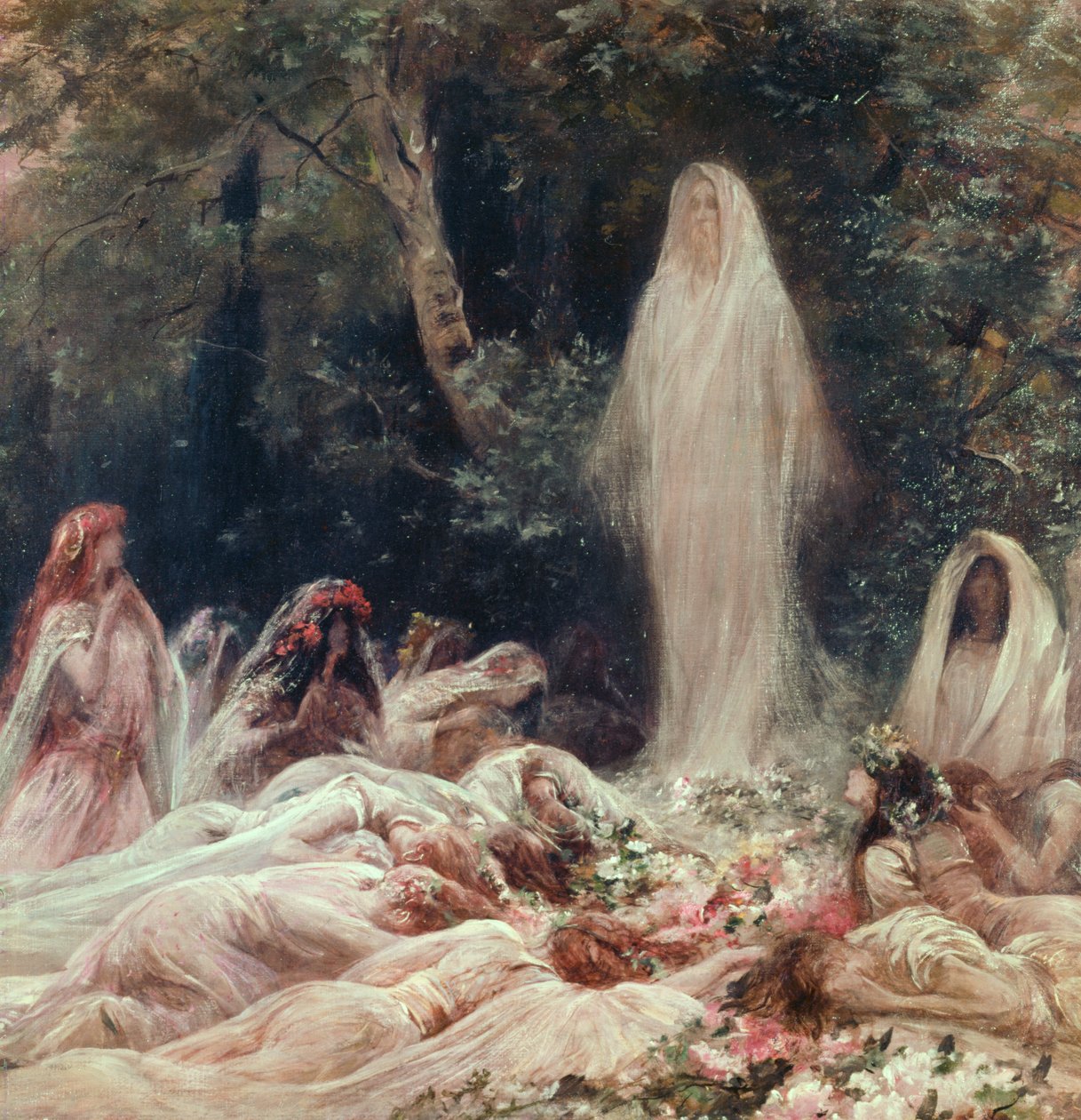 Apparition, illustrasjon for et litterært verk av Edmond Rostand (1868-1918) av Georges Clairin