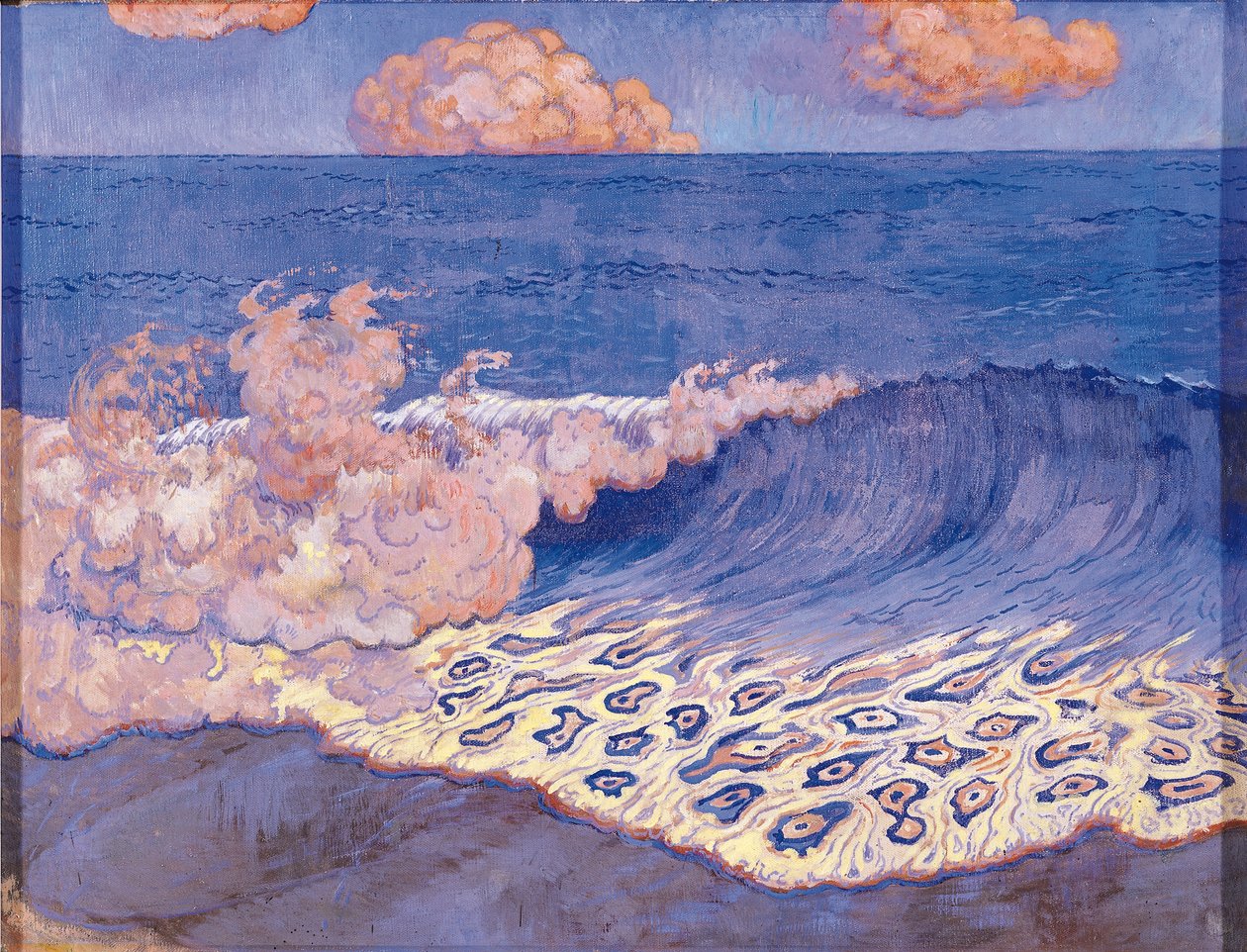 Blått havlandskap, bølgeeffekt, ca. 1893 (eggtempera på lerret) av Georges Lacombe