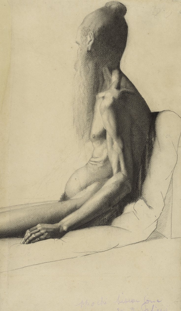En indisk mann, ca. 1878-9 (grafitt) av Georges Seurat