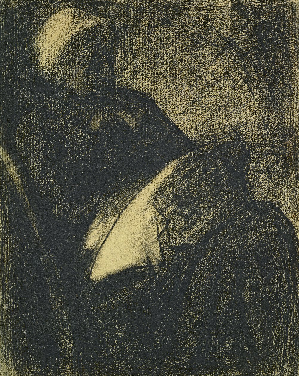 Broderer, 1882 (kull på papir) av Georges Seurat