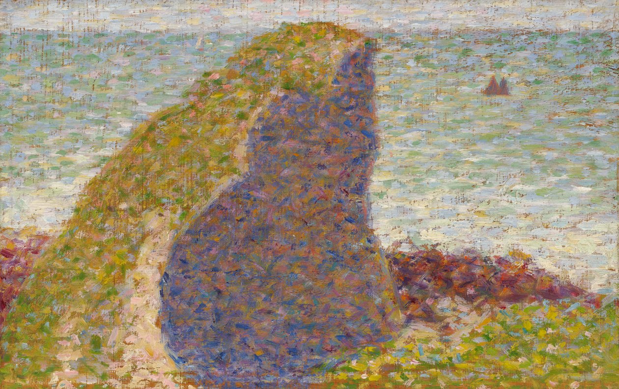 Studer for Le Bec du Hoc, Grandcamp av Georges Seurat