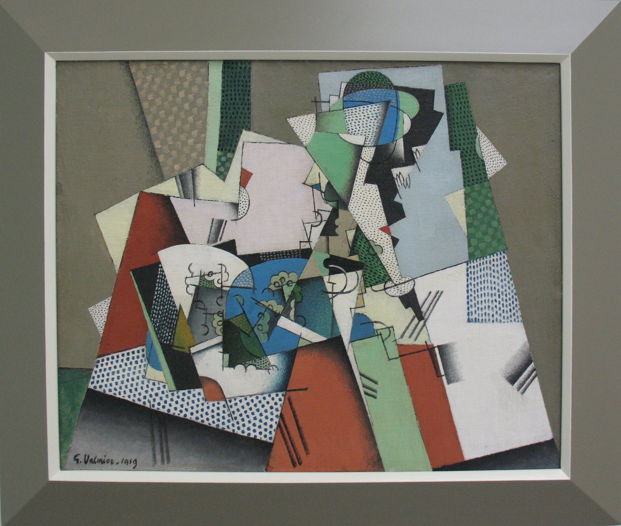 Geometrisk stilleben På tysk: Stilleben i geometriske former På Nederlands: Stilleben i geometriske former I: InFrancais: Nature morte geometrique I av Georges Valmier