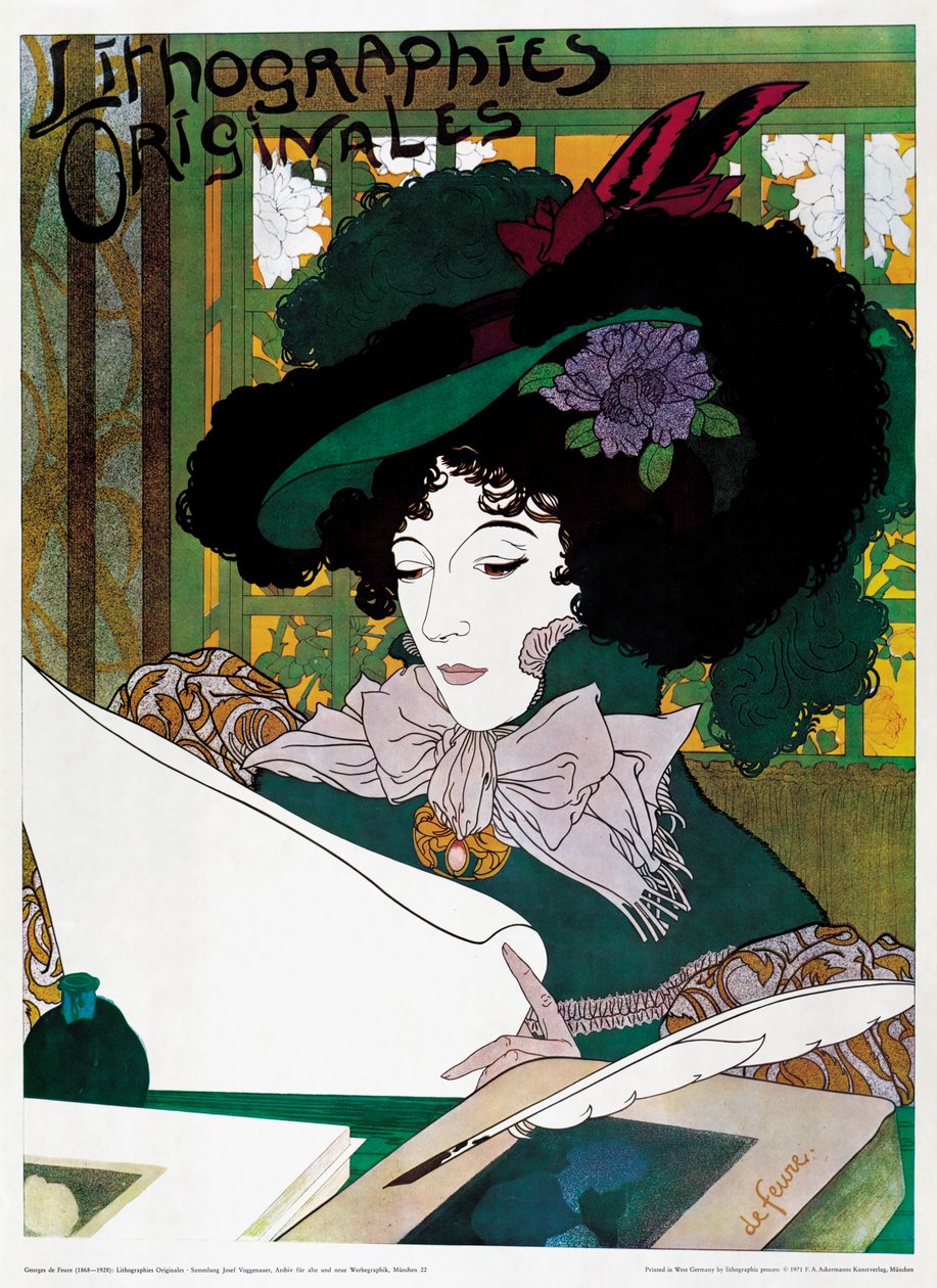 Plakatannonsering «Lithographies Originales» av Georges de Feure