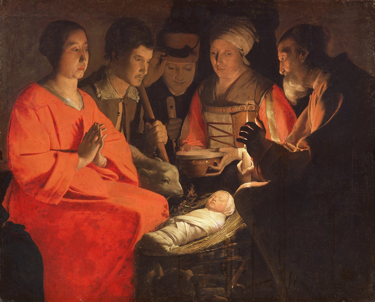 Tilbedelse av hyrdene av Georges de La Tour