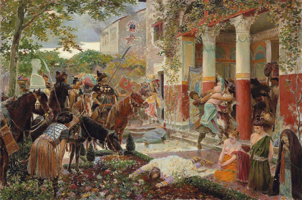 Angrep fra tartarene. av Georges Antoine Rochegrosse