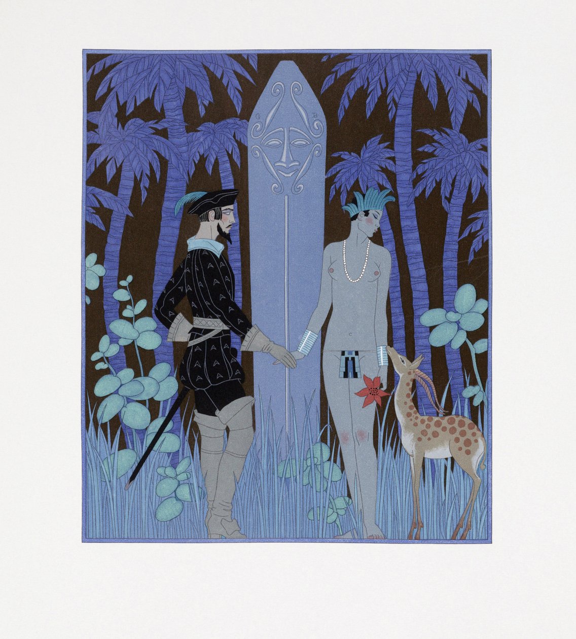 Pocahontas, Princesse (Pocahontas, Princess) av Georges Barbier