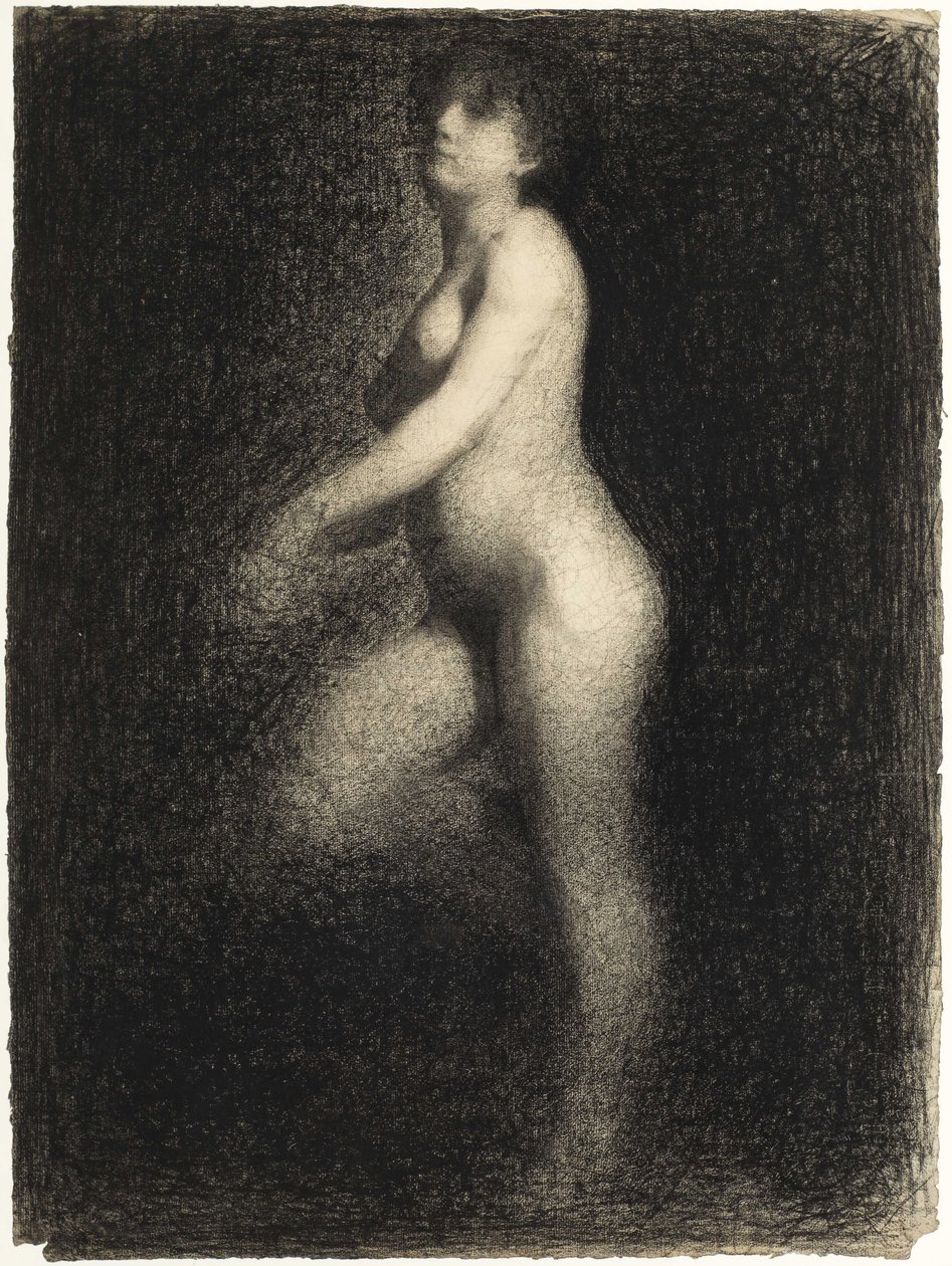 Naken, ca 1881-1882. av Georges Pierre Seurat