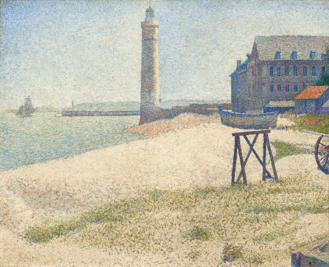 Fyret på Honfleur, 1886. av Georges Pierre Seurat