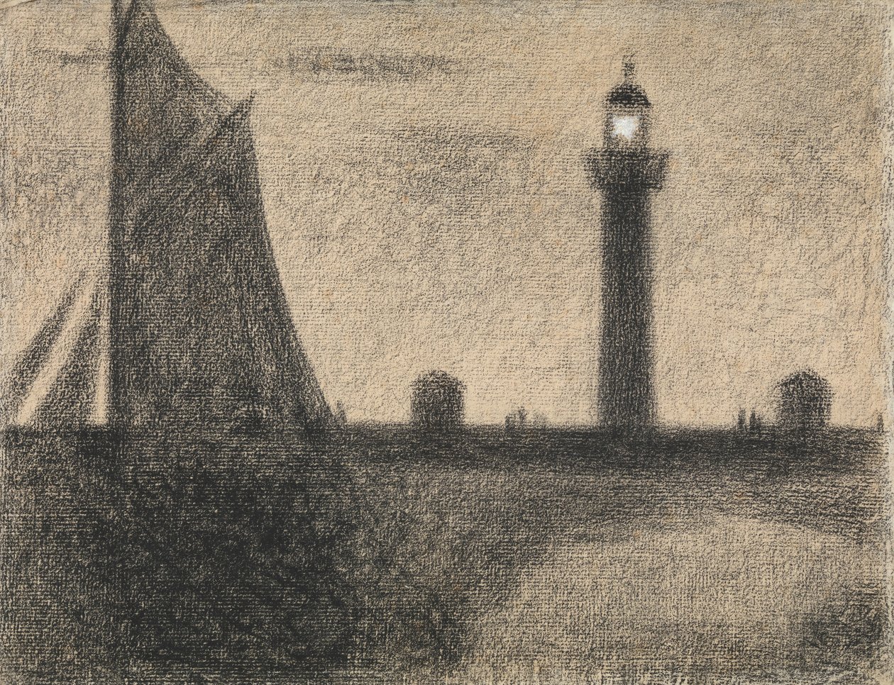 Fyret i Honfleur, 1886. av Georges Pierre Seurat