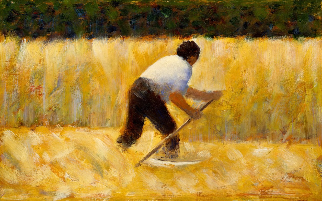 Slåtteren, 1881-82. av Georges Pierre Seurat
