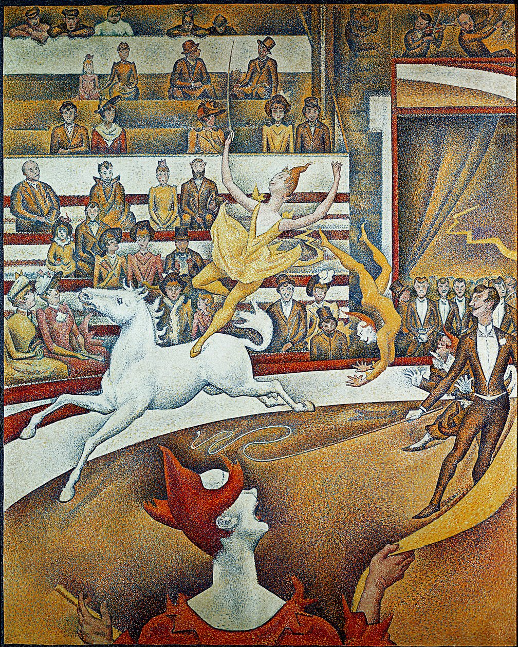 Sirkuset (olje på lerret av Georges Pierre Seurat