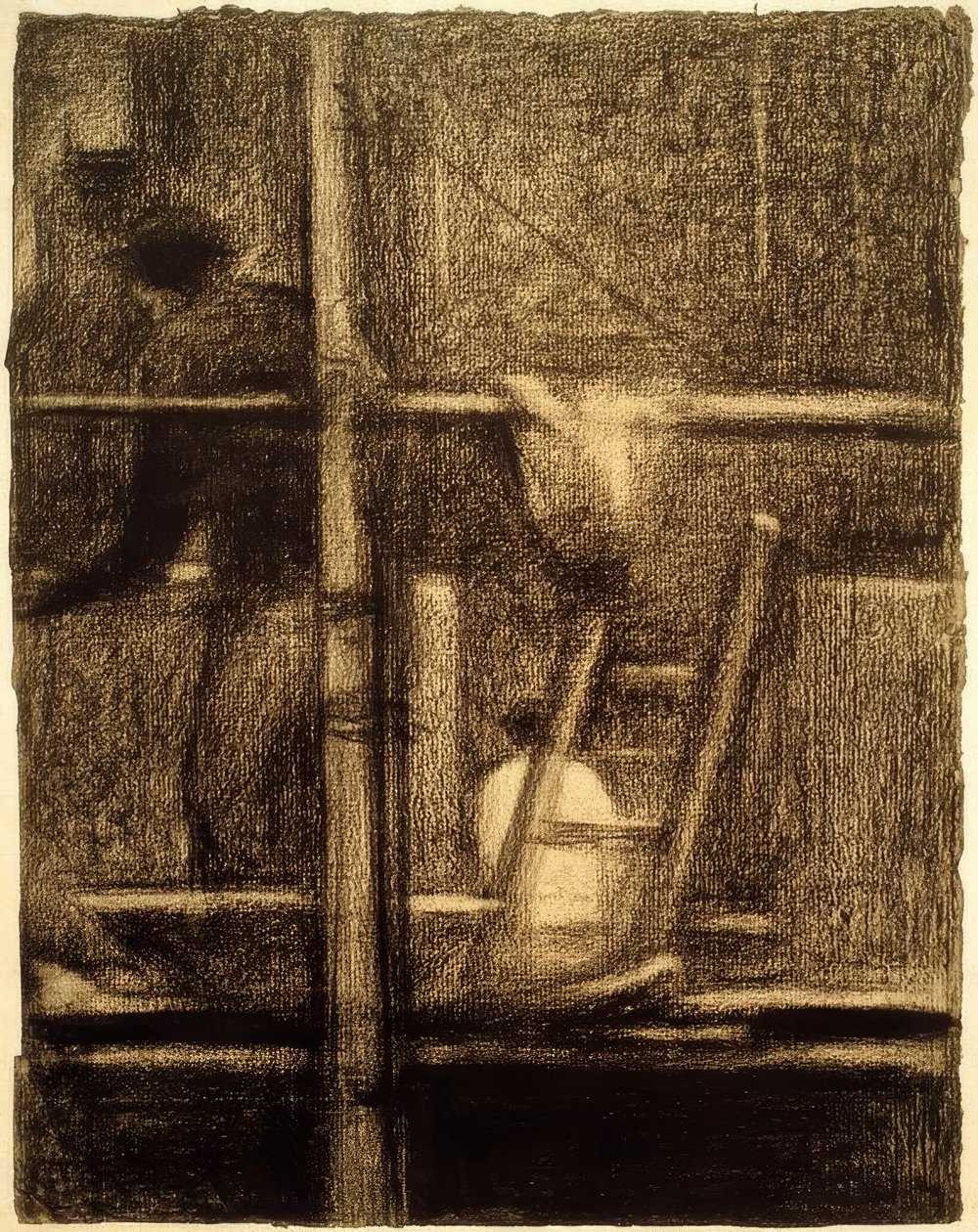 L’Échafaudage (Stillaset) av Georges Seurat