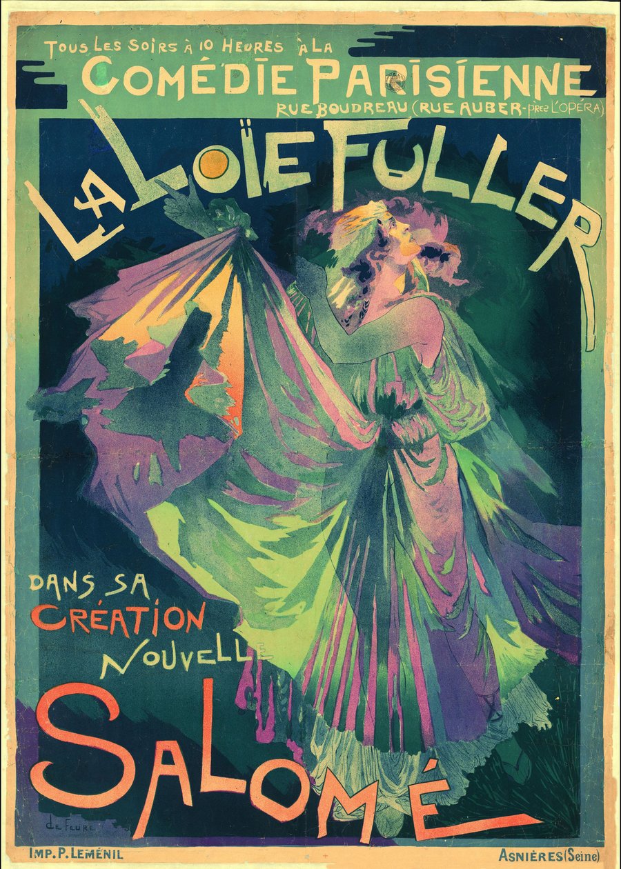 Loie Fuller som Salome, 1895. av Georges de . Feure