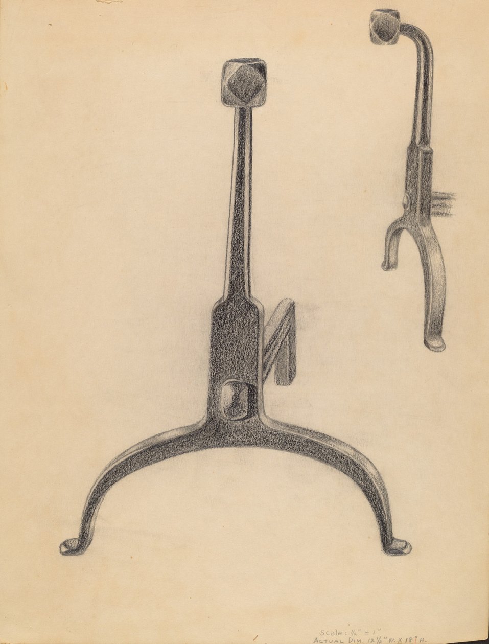 Andirons av Gerald Bernhardt