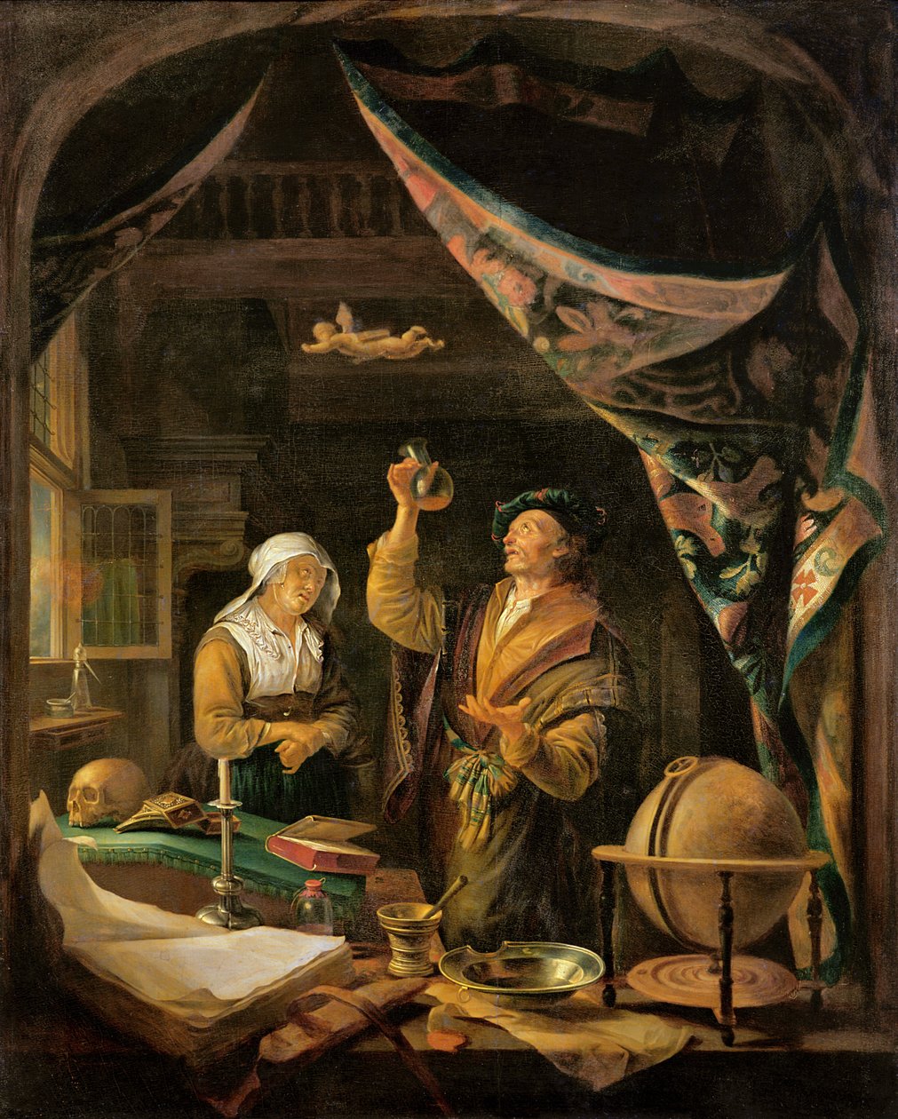 Urinlegen av Gerrit Dou
