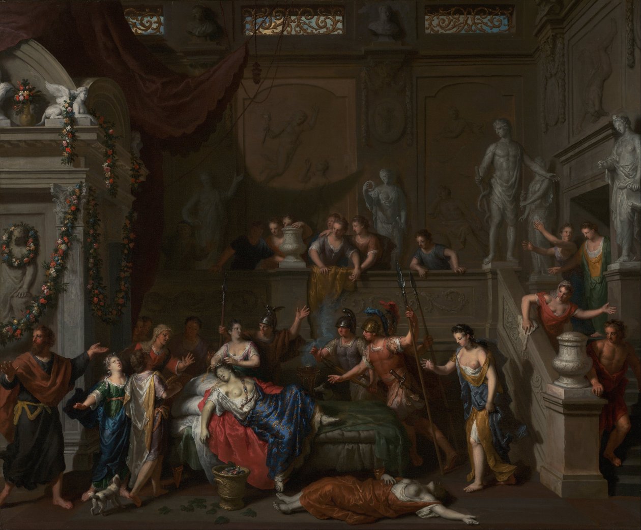 Cleopatras død av Gerard Hoet