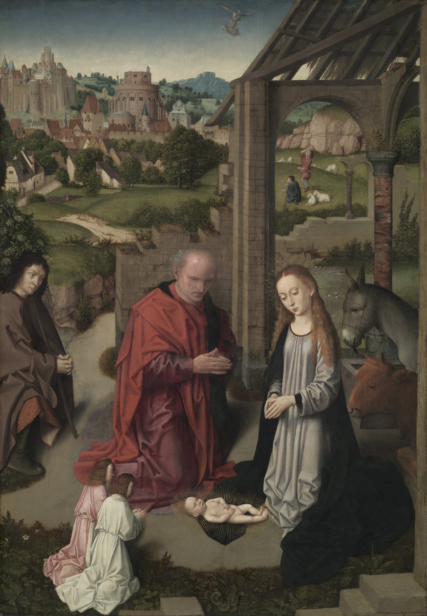 Fødselen, ca. 1485-90 av Gerard David