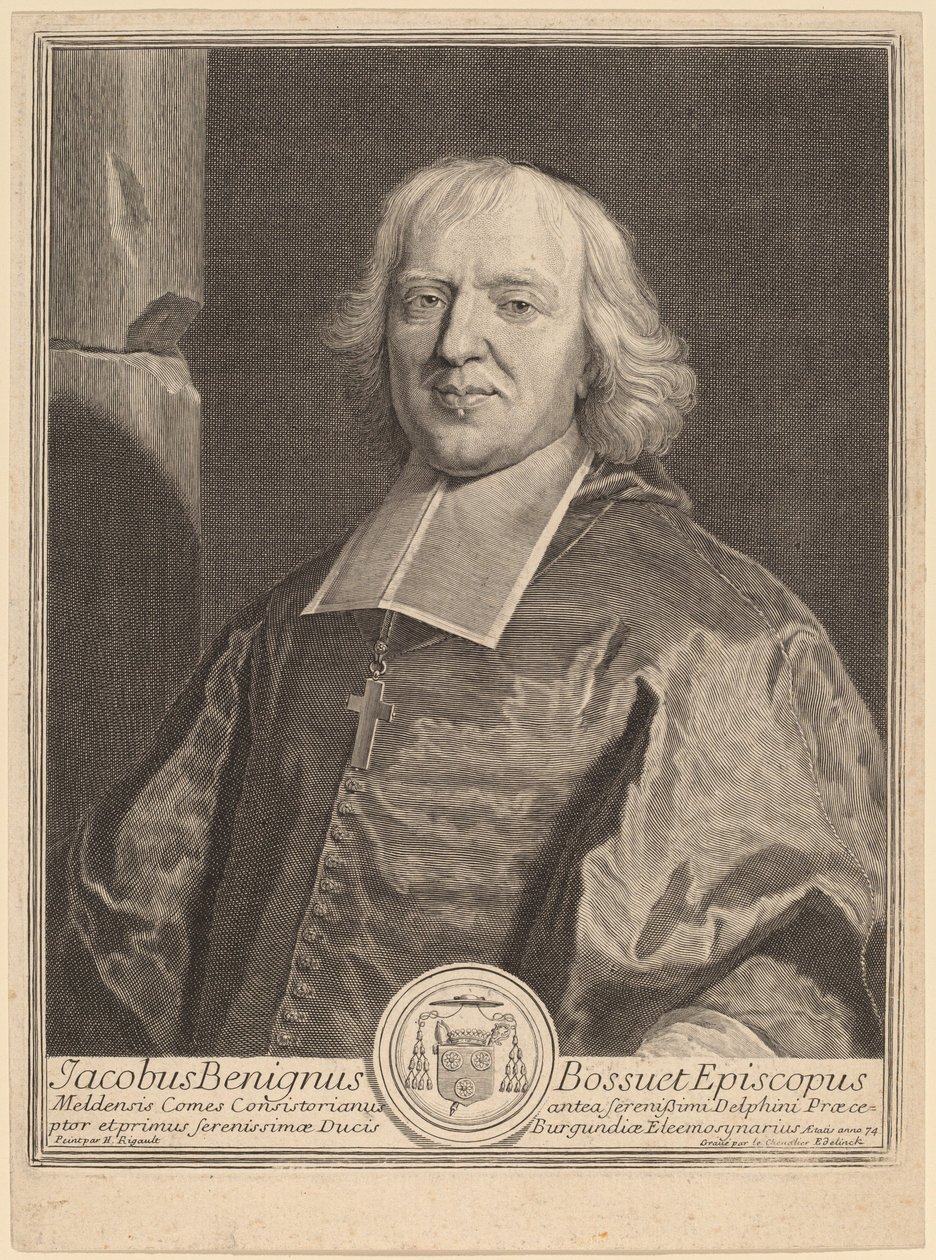 Jacques Benigne Bossuet av Gerard Edelinck after Hyacinthe Rigaud