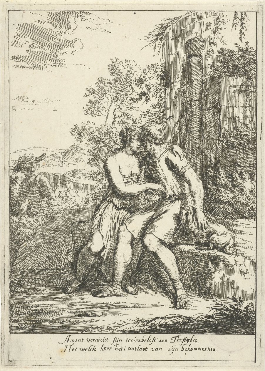 Aminta en Thestylis av Gerard Hoet (I)