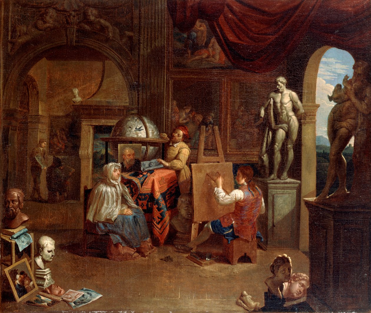 Kunstnerstudioscene, 1680-1720. av Gerard Thomas